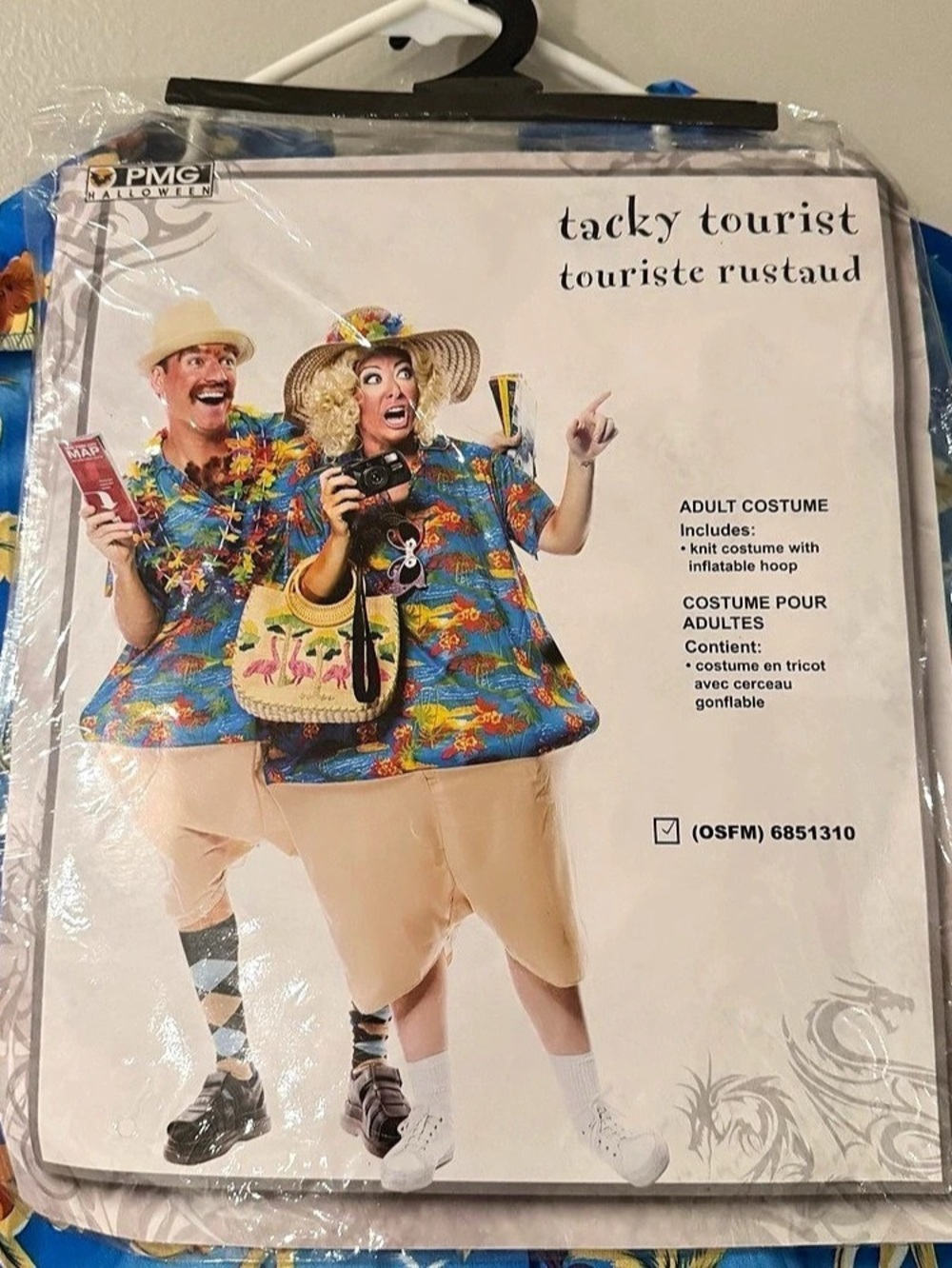 Tacky Tourist Floral Adult Halloween Costume   Unisex One Size Fits Most